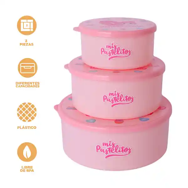 Contenedores Almacenar Alimentos Serie Mis Pastelitos Miniso