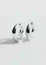 Pendientes Montse Plata Talla 99 Mujer Mango