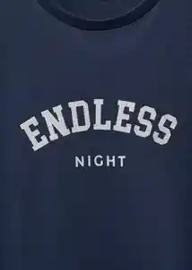Camiseta End Navy Talla 20 Teen Niñas Mango