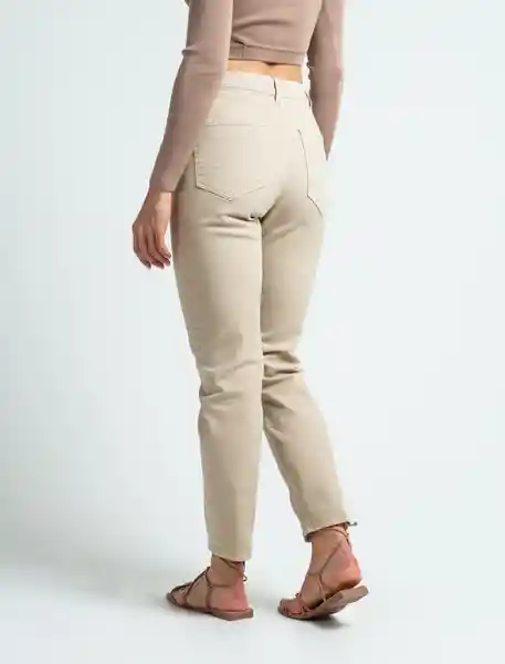 Pantalón Hailey Mujer Beige Concreto Claro T. 4 439E307 Naf Naf