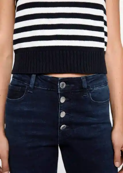 Jean Buttonfb Blueblack Talla 22 Niñas Mango