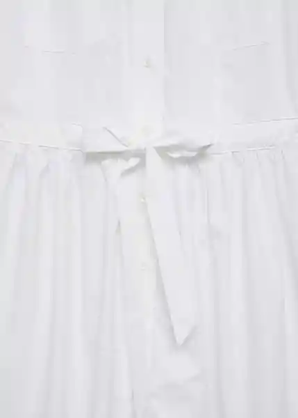 Vestido Popl-H Blanco Talla S Mujer Mango