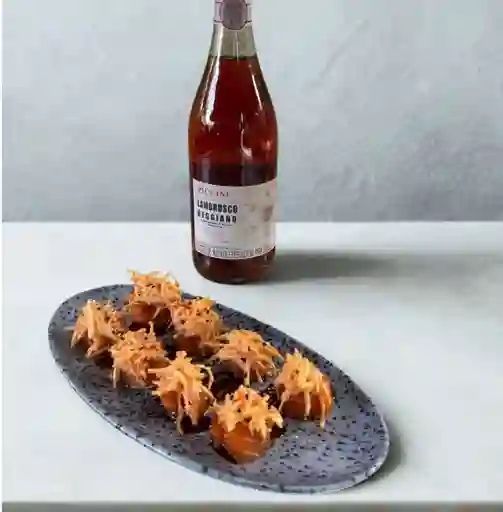 Tornado de salmon + sangría lambrusco
