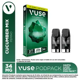 Vuse Go Líquido Para Vaporizador Pods Cucumber Fizz (34 mg)