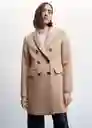 Abrigo Dali Camel Talla 27 Mujer Mango