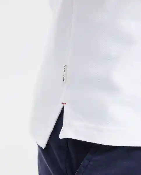 Camiseta Polo Neru Neck Masculino Blanco 0 Claro XS Chevignon