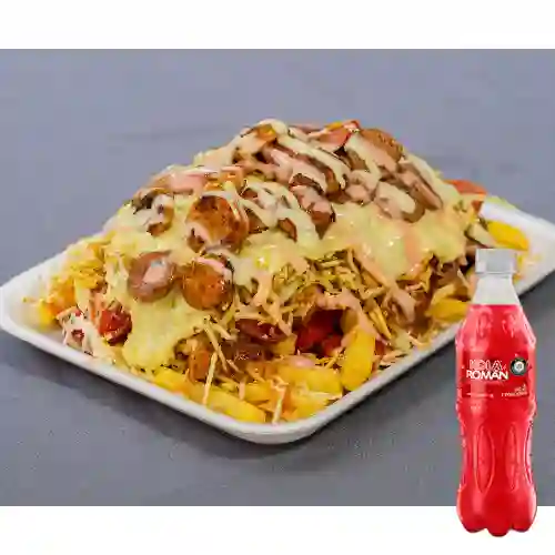 Combo Salchipapa Combinada + Kola Román Original 400ML
