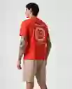 Camiseta Hombre Rojo Talla L 842G004_ROJ181564 Americanino