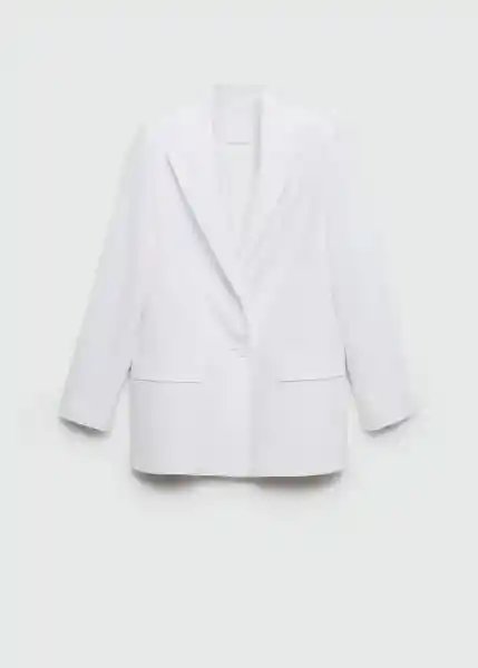 Blazer Americana Eleli Blanco Talla S Mujer Mango