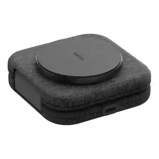 Belkin Almohadilla de Viaje 2 en 1 Qi2 de 15W Gris