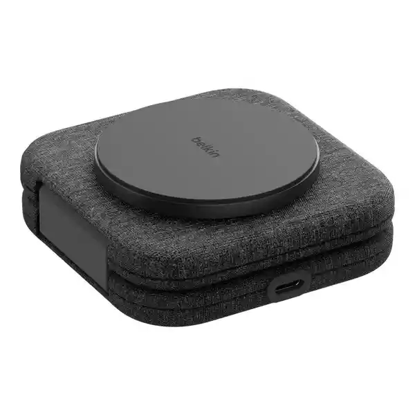 Belkin Almohadilla de Viaje 2 en 1 Qi2 de 15W Gris