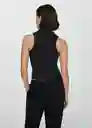 Top Acai Negro Talla XS Mujer Mango