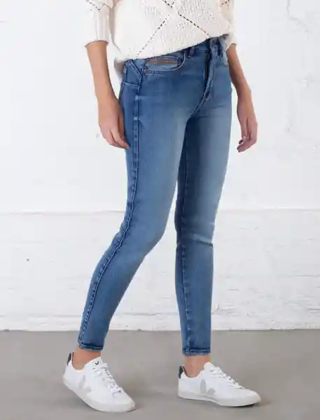 Jean Fit Skinny Azul Índigo Medio Talla 12 Mujer Naf Naf