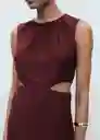 Vestido Olimpio Granate Talla XS Mujer Mango