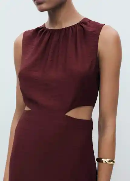 Vestido Olimpio Granate Talla XS Mujer Mango
