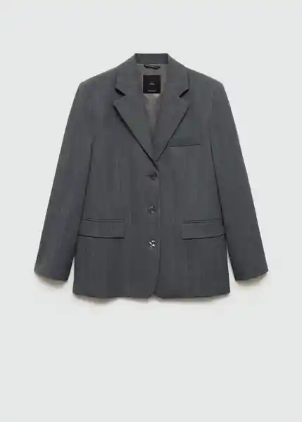 Blazer Tauro Gris Talla XS Mujer Mango