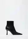 Botin Date Negro Talla 36 Mujer Mango