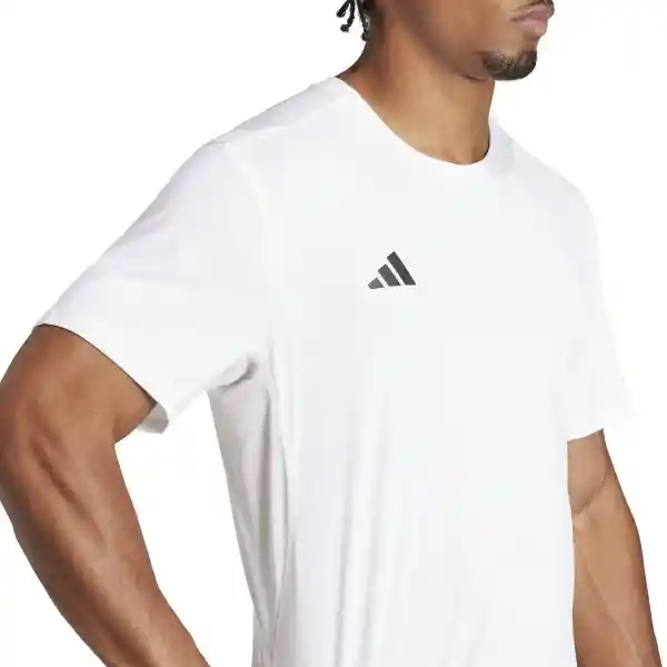 Adidas Camiseta Adizero e Tee Hombre Blanco Talla M IN1157