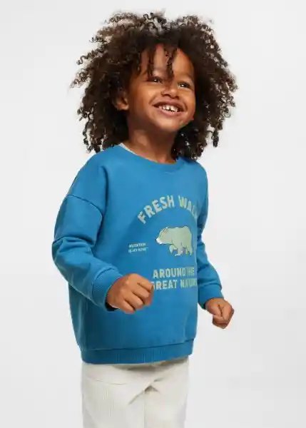 Sudadera Bear Electrico Talla 70 Niños Mango