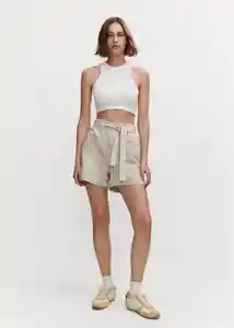 Short Paola Crudo Talla 24 Mujer Mango