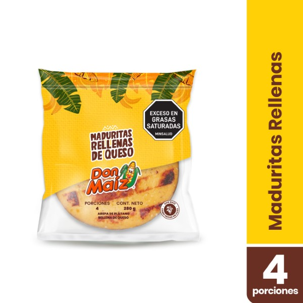 Don Maíz Arepa de Plátano Rellena de Queso 280 g
