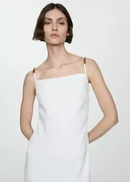 Vestido Sissi Blanco Talla XS Mujer Mango