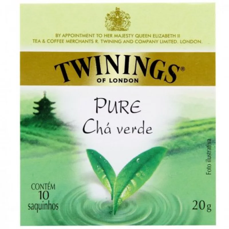 Twinings Té Verde Pure Chá 20 g