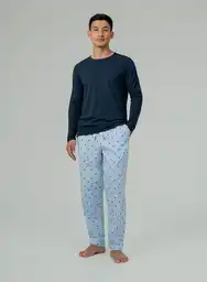 Pantalon Largo S - Azul/Esta