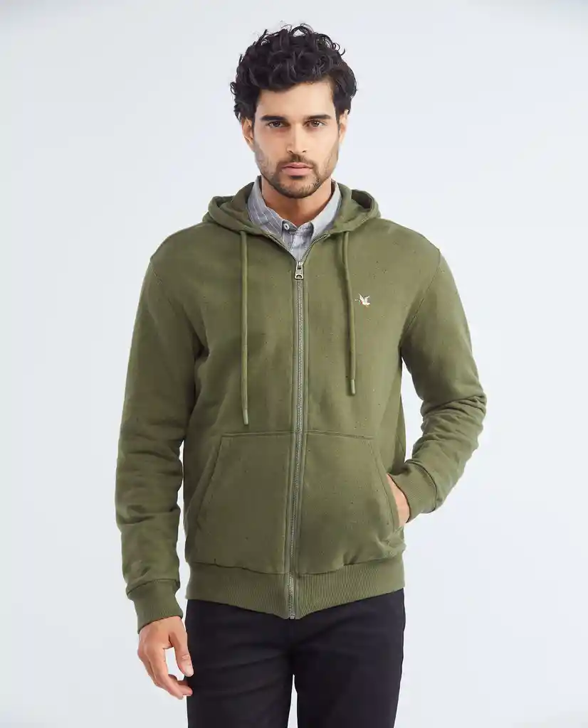 Zipper Basic Hoodie Verde Selva Ultraoscuro Talla Xxl Hombre Chevignon