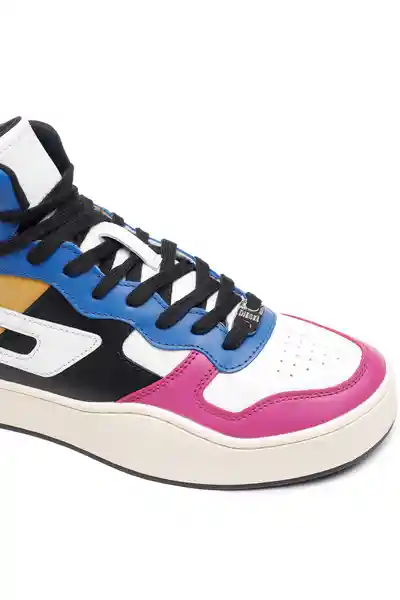 Diesel Tenis S-Ukiyo Mid Suela Rosa Agujeta Negra Talla 9