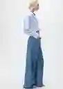 Pantalón Maria Tejano Medio Talla L Mujer Mango