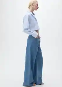 Pantalón Maria Tejano Medio Talla L Mujer Mango