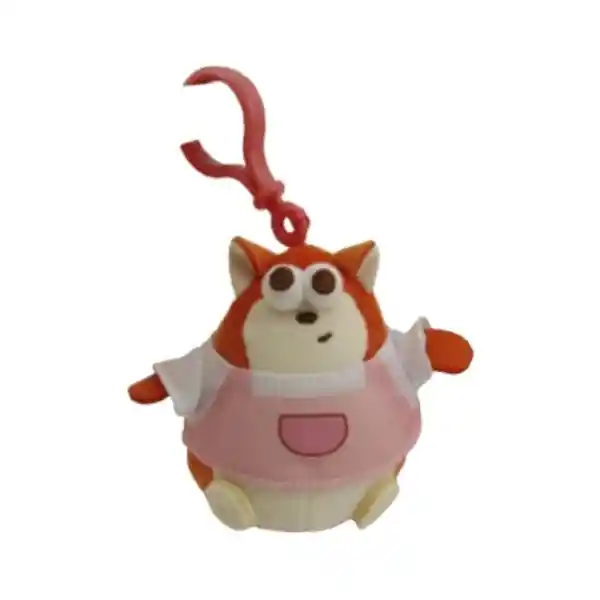 Llavero Peluche Zorro de Ropa Rosa Serie Dundun Miniso