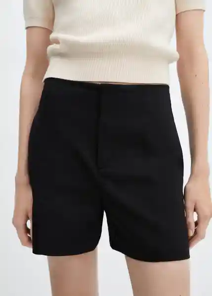 Short Malu5-H Mujer Negro Talla 40 Mango