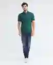 Camiseta Cookie Effect Fabric Polo Verde Sicomoro TXXL Chevignon