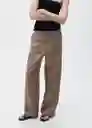 Pantalón Vermut Topo Talla 38 Mujer Mango