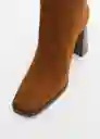 Botines es Jockey Tabaco Talla 35 Mujer Mango