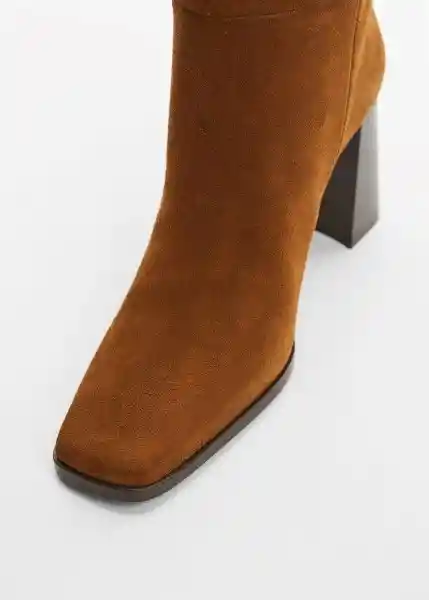 Botines es Jockey Tabaco Talla 35 Mujer Mango