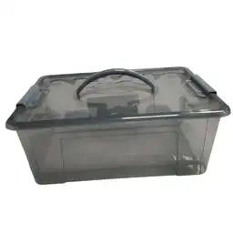 Caja Con Broches Gris Basic Esencial de 12 L TG51705 Finlandek