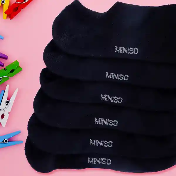 Medias Transpirables Para Hombre Negro Miniso