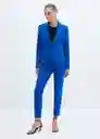 Blazer Americana Paloma Azul Talla 40 Mujer Mango