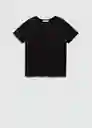 Camiseta Vispi Negro Talla XS Mujer Mango