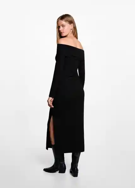 Vestido Shouldex Negro Talla 21 Teen Niñas Mango