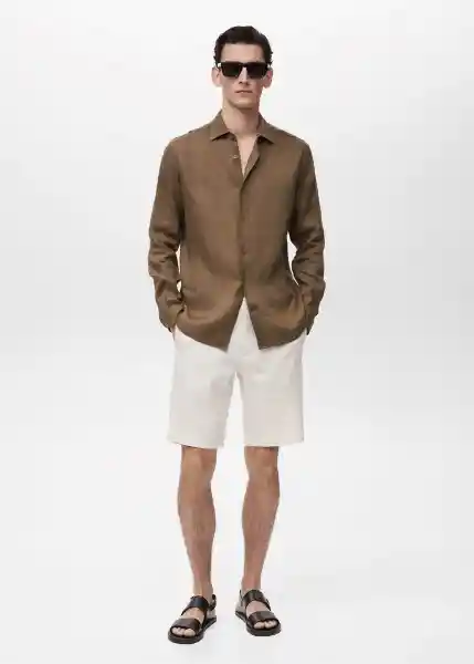 Bermuda Carp Offwhite Talla 38 Hombre Mango