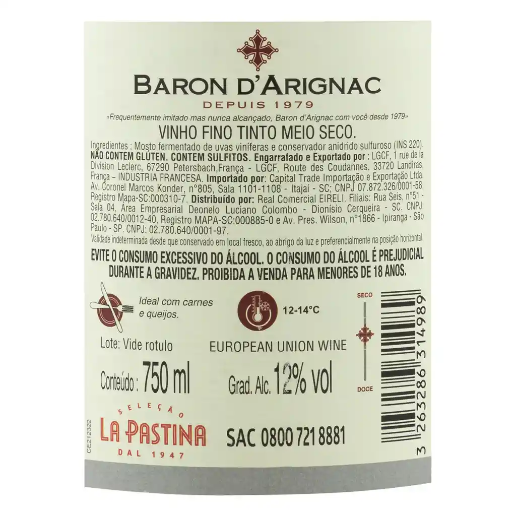 Baron D´Arignac Vino Tinto