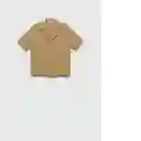 Camisa Bosco-h Camel Talla M Mujer Mango