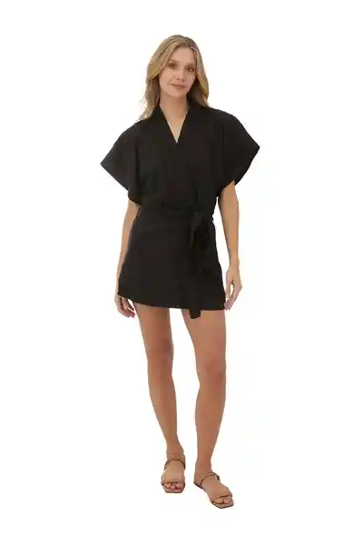 Kimono Avani Negro Talla XS Mercedes Campuzano