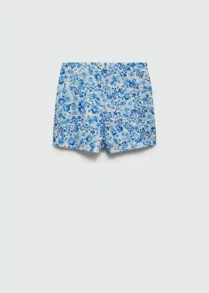 Short Concha Azul Talla 42 Mujer Mango