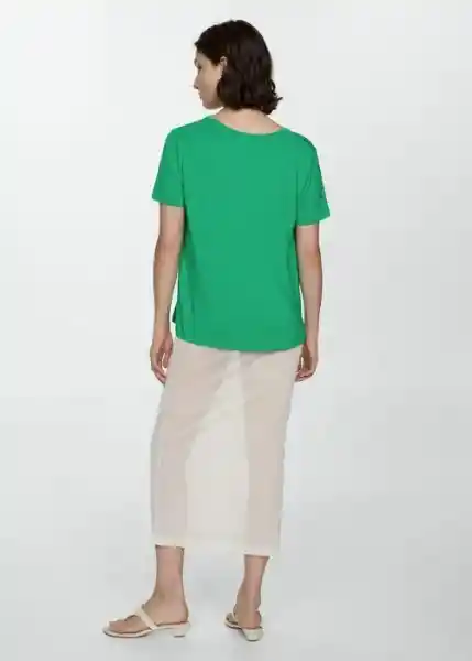 Camiseta Vispi Verde Talla M Mujer Mango