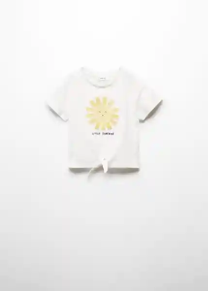 Camiseta Sol Off-White Talla 66 Niña Mango